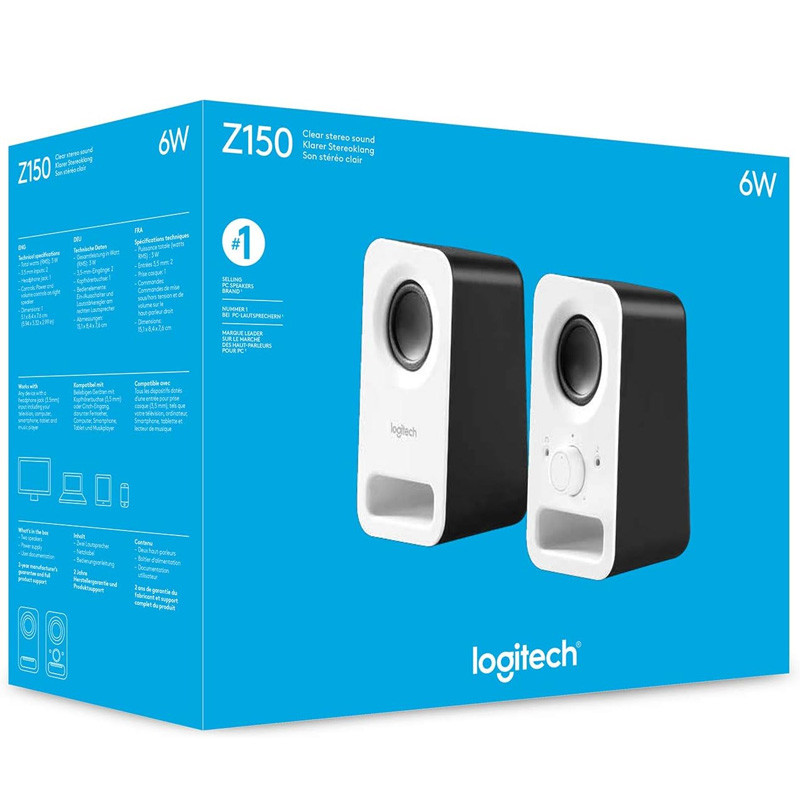 Haut Parleur Stéréo Logitech Z150 3W Blanc En Tunisie
