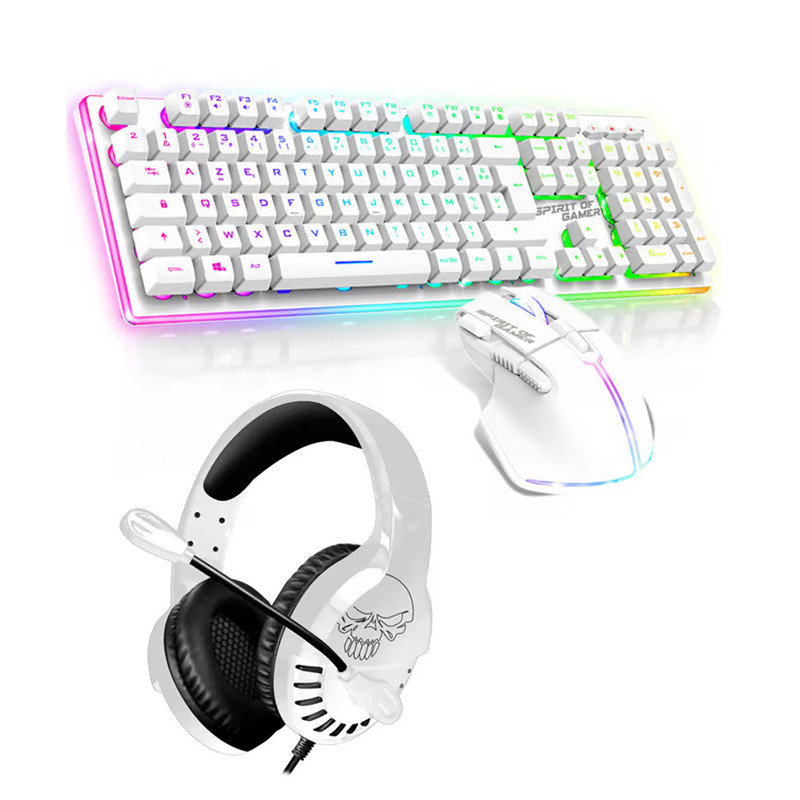 Pack Gamer Spirit Of Gamer Clavier & Souris & Micro Casque Blanc en Tunisie Pack Gamer Spirit Of Gamer Clavier & Souris & Micro Casque Blanc en Tunisie
