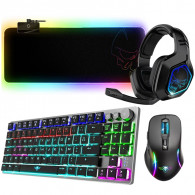 Pack Gamer Spirit Of Gamer 4En1 Clavier & Souris & Tapis de souris & Micro Casque Noir