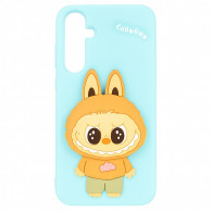 Coque Labubu pour Galaxy A55 Bleu
