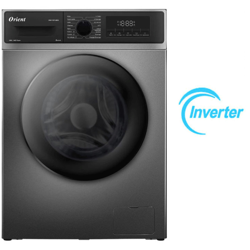 Machine à Laver Frontale Orient OW-F10T1400S Inverter  10Kg Silver en Tunisie