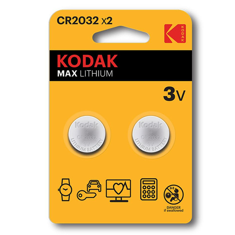 2x Piles Kodak CR2032 Lithium 3V C En Tunisie