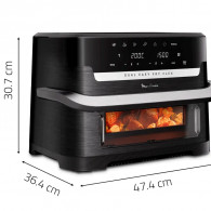 Air Fryer Moulinex Dual Easy Fry Flex EZ9228F0 2700W 9L Noir en Tunisie