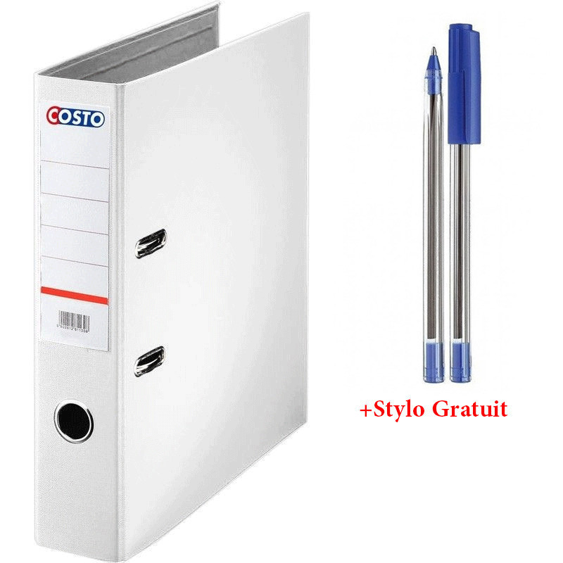 CLASSEUR A LEV COSTO PRO D75 BLANC