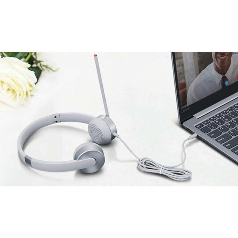 Casque Filaire Stéréo Lenovo Analogique 100 Blanc en Tunisie