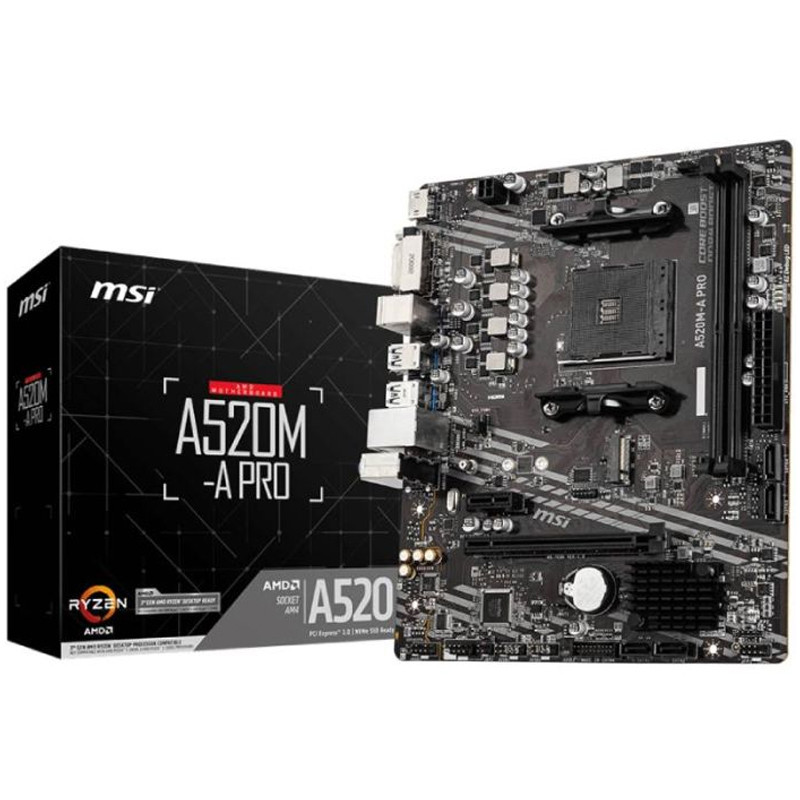 Carte Mère MSI A520M-A PRO DDR4 AM4 En Tunisie Carte Mère MSI A520M-A PRO DDR4 AM4 En Tunisie