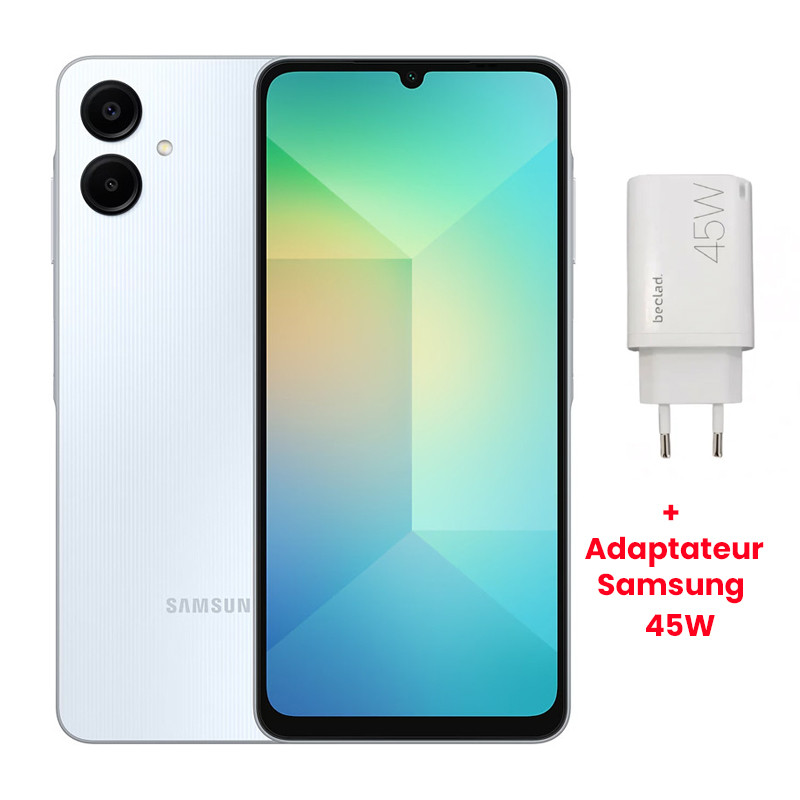 Smartphone Samsung Galaxy A06 8Go (4 Go + 4Go Extensible) 64Go Bleu