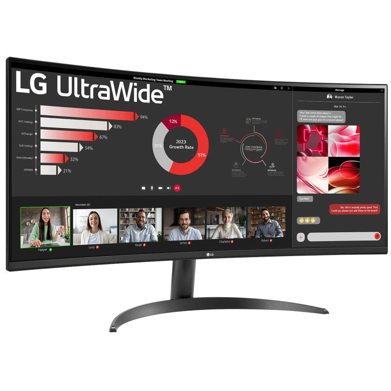 Ecran Gamer LG 34WR50QK 34" UWQHD Incurvé 100Hz Noir en Tunisie