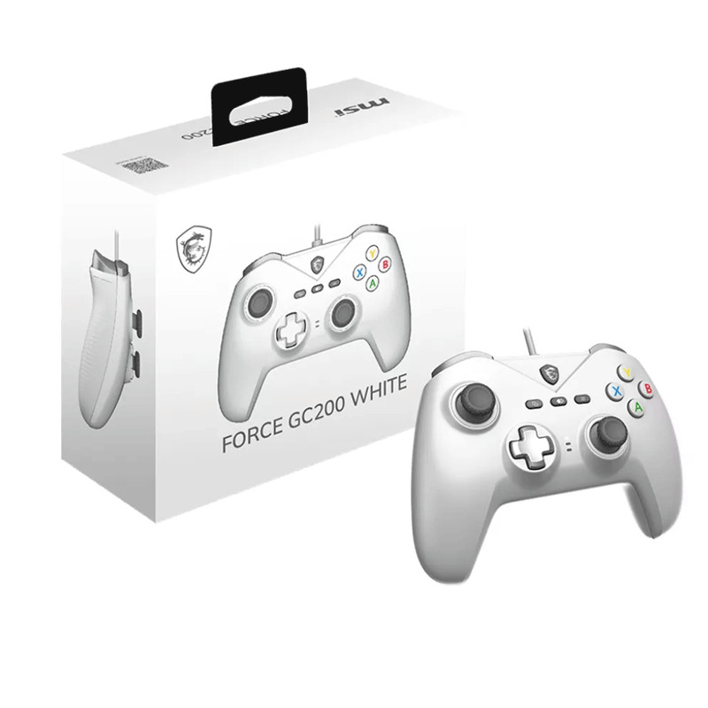 Manette De Jeu Filaire MSI Force GC200 Blanc en Tunisie