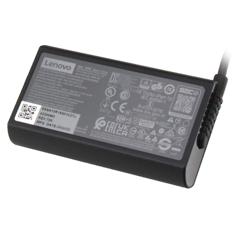 Chargeur Pc Portable Lenovo Slim 20V 3,25A 65W Origine Type-C Noir en Tunisie