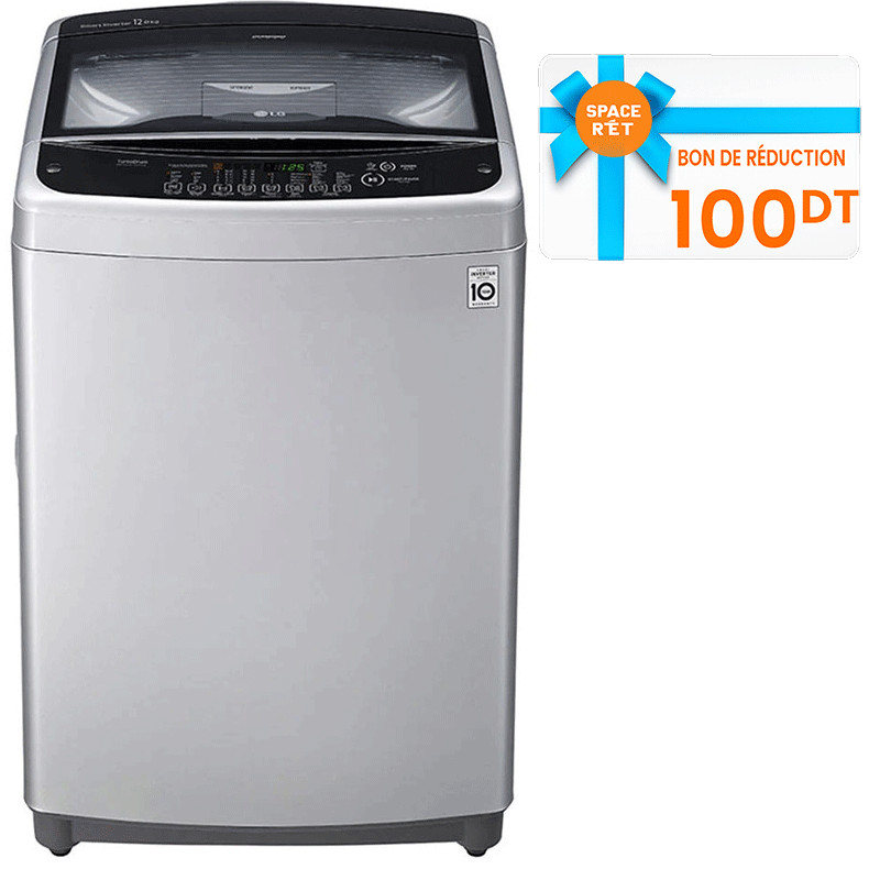 Machine A Laver Top LG 12 Kg Smart Inverter Silver (T1288NEHGE)