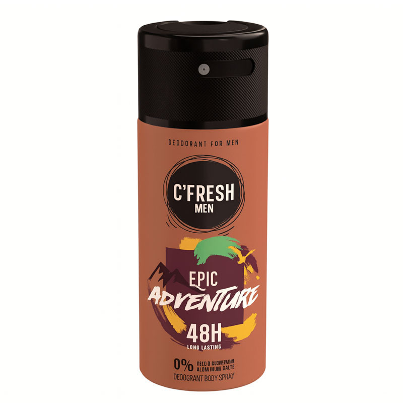 C'fresh Déodorant Spray Pour Homme Epic Adventure 150Ml En Tunisie C'fresh Déodorant Spray Pour Homme Epic Adventure 150Ml En Tunisie