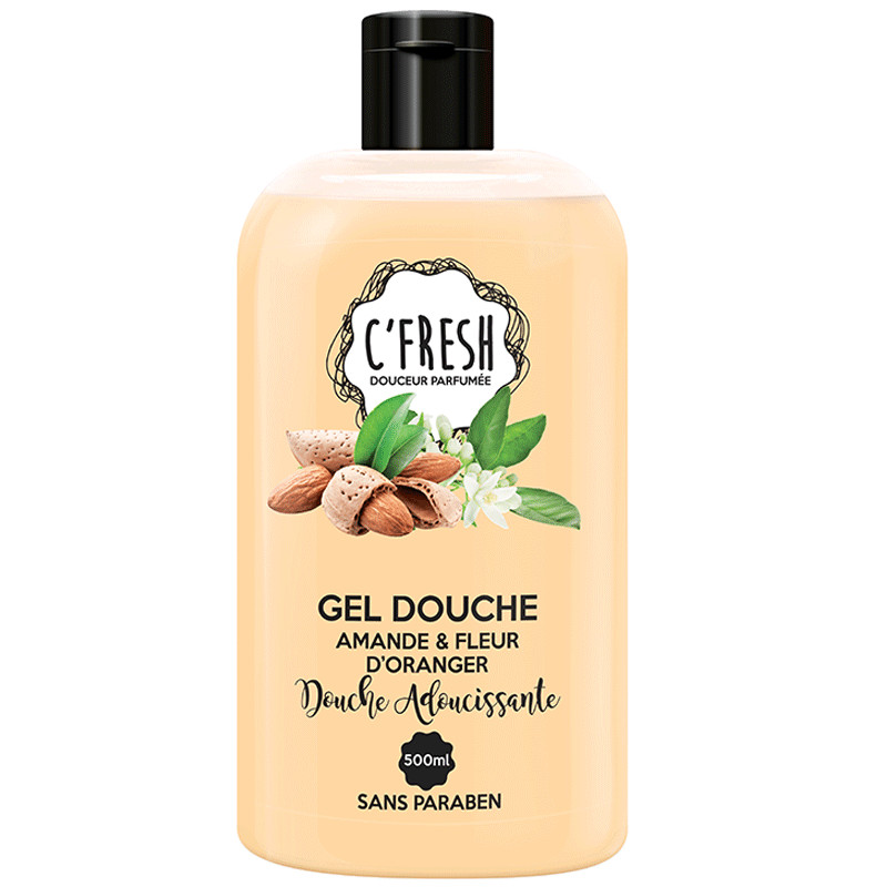 C'Fresh Gel Douche Amande & Fleur D'oranger 500ml en Tunisie C'Fresh Gel Douche Amande & Fleur D'oranger 500ml en Tunisie
