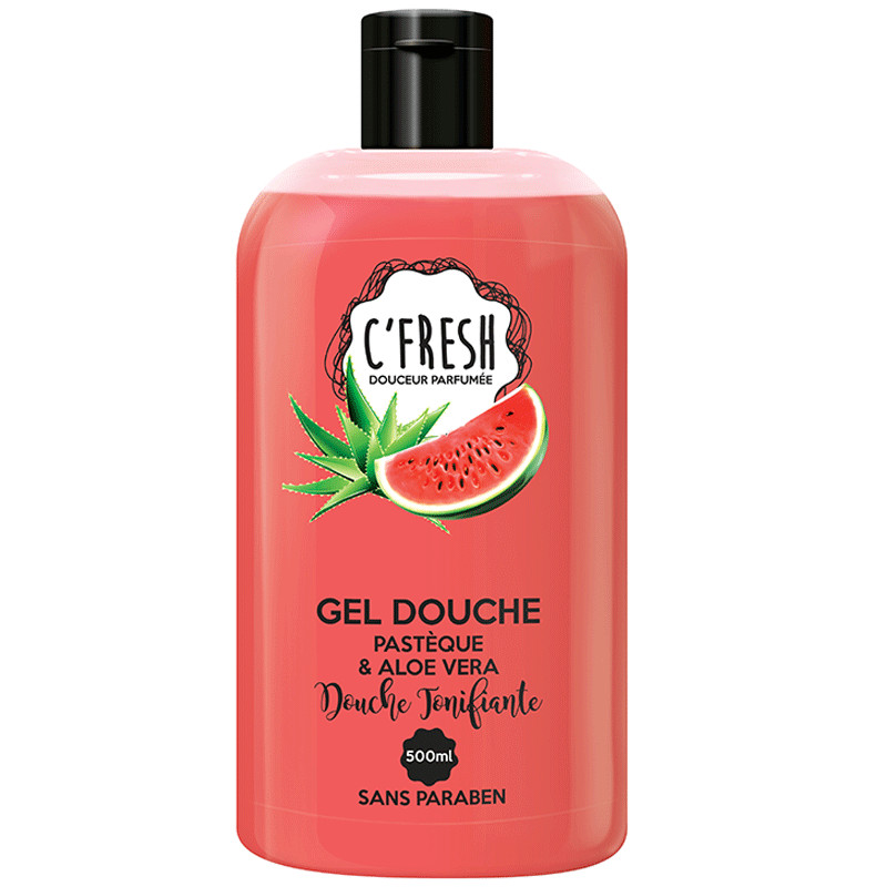 C'Fresh Gel Douche Pastèque & Aaloe Vera 500ml EN Tunisie C'Fresh Gel Douche Pastèque & Aaloe Vera 500ml EN Tunisie