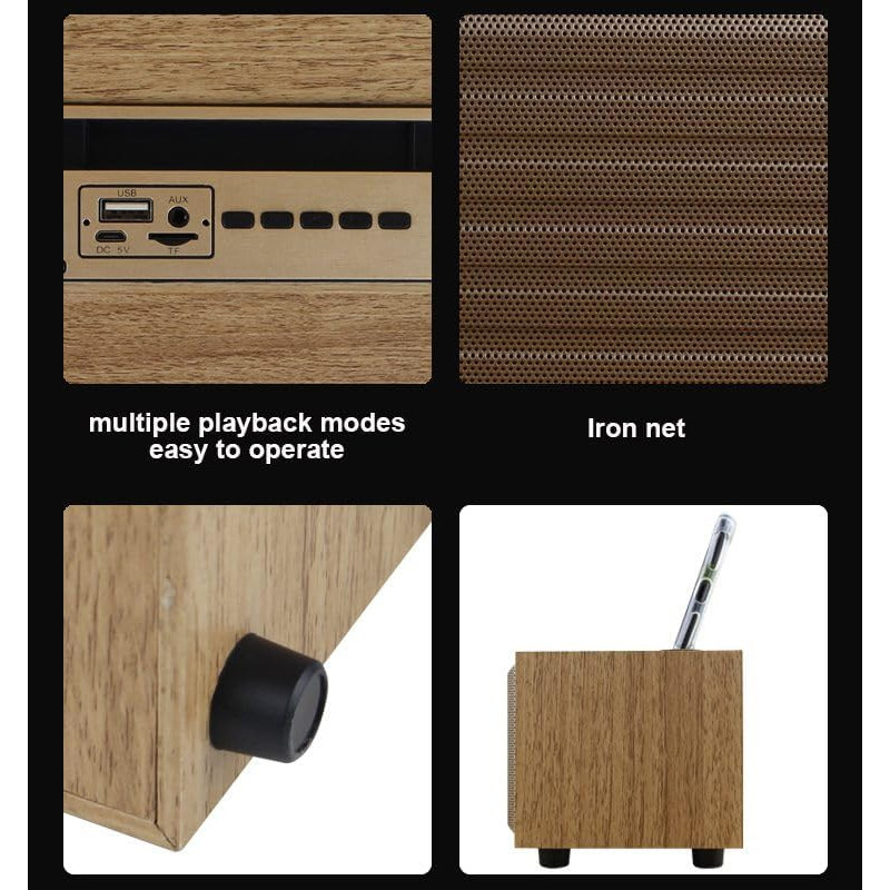 Radio Fm Bluetooth Kisonli G12A 8W Bois en Tunisie