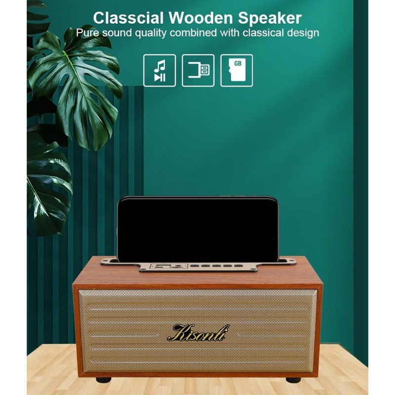 Radio Fm Bluetooth Kisonli G12A 8W Bois en Tunisie