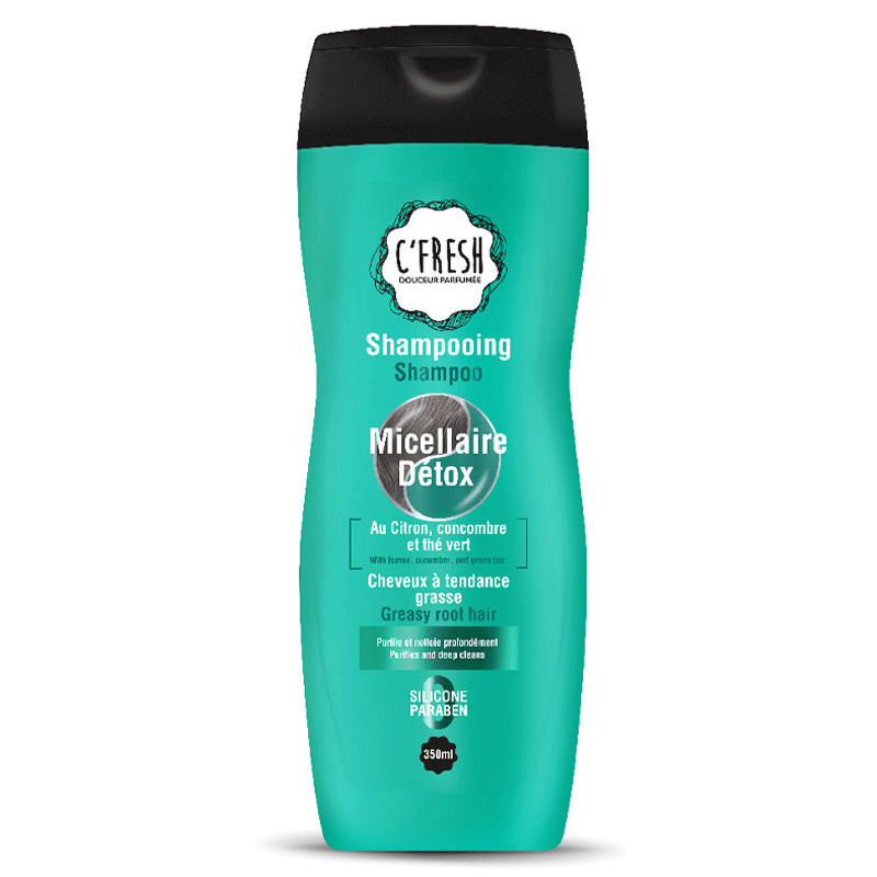 C'fresh Shampooing Micellaire Détox Pour Cheveux à Tendance Grasse 350ml EN Tunisie C'fresh Shampooing Micellaire Détox Pour Cheveux à Tendance Grasse 350ml EN Tunisie