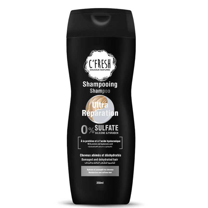C'fresh Shampooing Ultra Réparation 0% Sulfate Pour Cheveux Abimés 350ml EN Tunisie C'fresh Shampooing Ultra Réparation 0% Sulfate Pour Cheveux Abimés 350ml EN Tunisie
