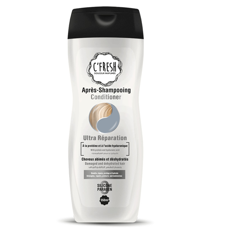 C'fresh Après-shampooing Ultra Réparation 0% Sulfate Pour Cheveux Abimés 350ml en Tunisie C'fresh Après-shampooing Ultra Réparation 0% Sulfate Pour Cheveux Abimés 350ml en Tunisie