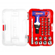Jeu De 31 Tournevis Cliquet Emtop EBST03102 Rouge en Tunisie Jeu De 31 Tournevis Cliquet Emtop EBST03102 Rouge en Tunisie