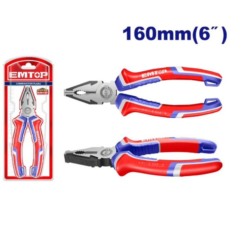 Pince Universelles 6"/160mm Emtop EPLRC0611 Rouge en Tunisie