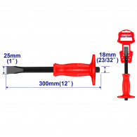 Burin De Maçon Plat Emtop ECCL251801 Rouge en Tunisie