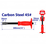 Burin De Maçon Plat Emtop ECCL251801 Rouge en Tunisie
