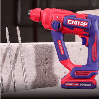 Perforateur Sds Emtop ELRH201881 20V Rouge en Tunisie Perforateur Sds Emtop ELRH201881 20V Rouge en Tunisie