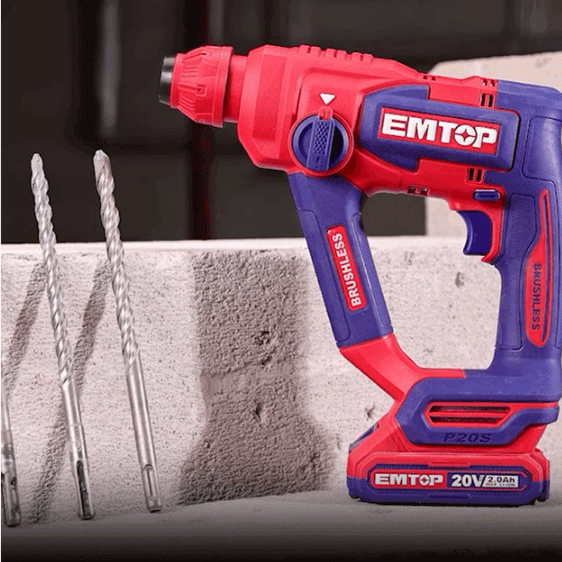 Perforateur Sds Emtop ELRH201881 20V Rouge en Tunisie