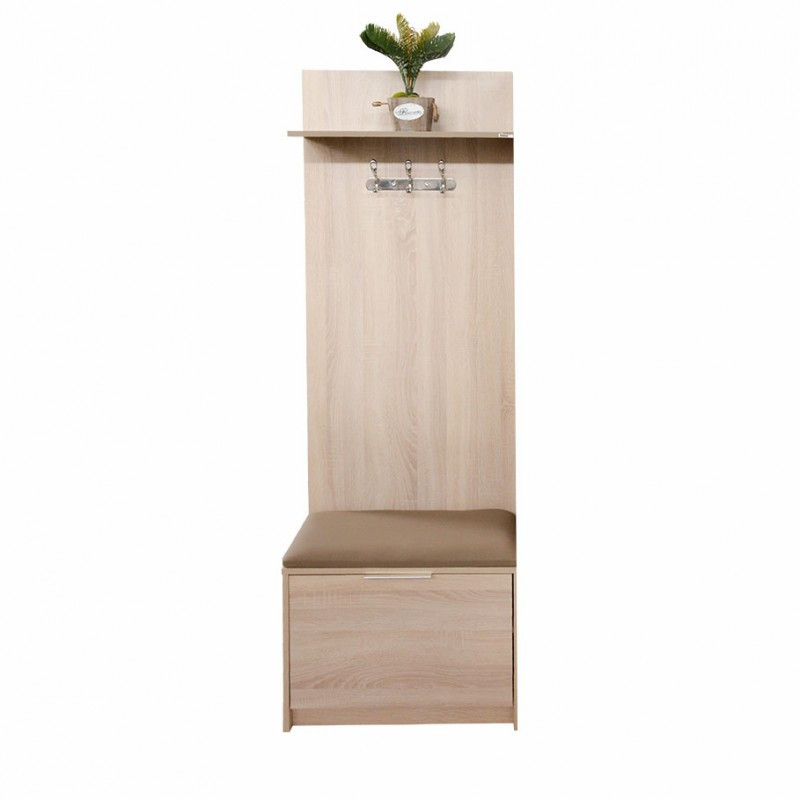 Element Square avec Assise Capitonne Chene Brut Moka