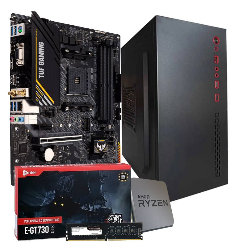 Pc De Bureau Gamer Lightgaming R5 3600 AMD Ryzen 5 16Go 512Go SSD Noir