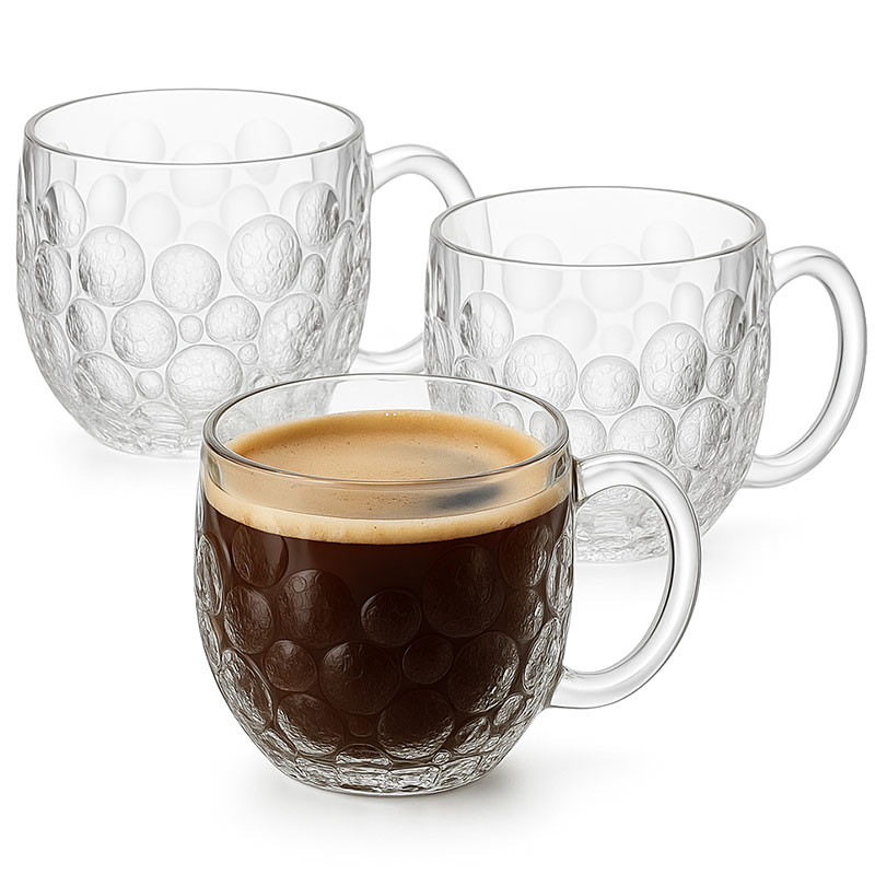 Coffret 3 Tasses City Glass Candy 31Cl Transparent