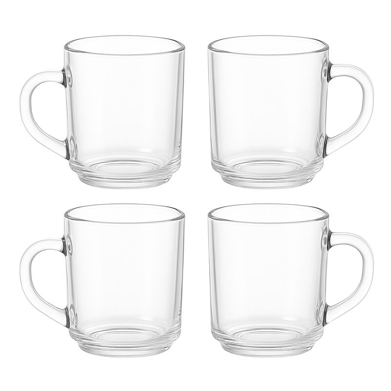 Coffret De 4 Tasses à Café Pyramide Glass 31cl En Verre en Tunisie