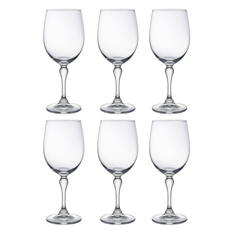 Coffret 6 Coupes à Pied Happy 36Cl En Verre en Tunisie