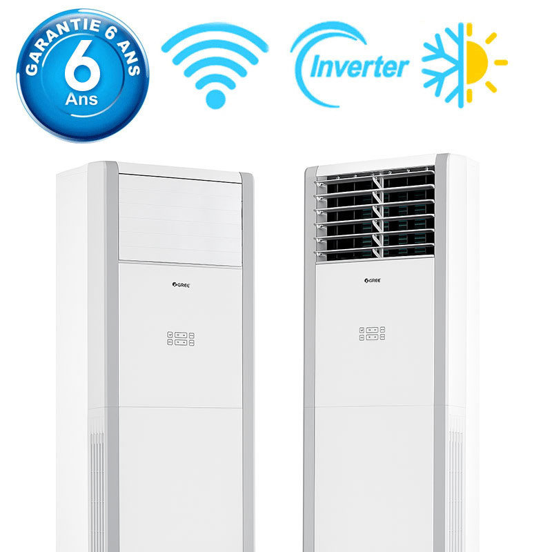 Climatiseur Armoire Gree CL48ALXL-K3DTC7A 48000 BTU Smart Inverter Chaud Froid Blanc en Tunisie