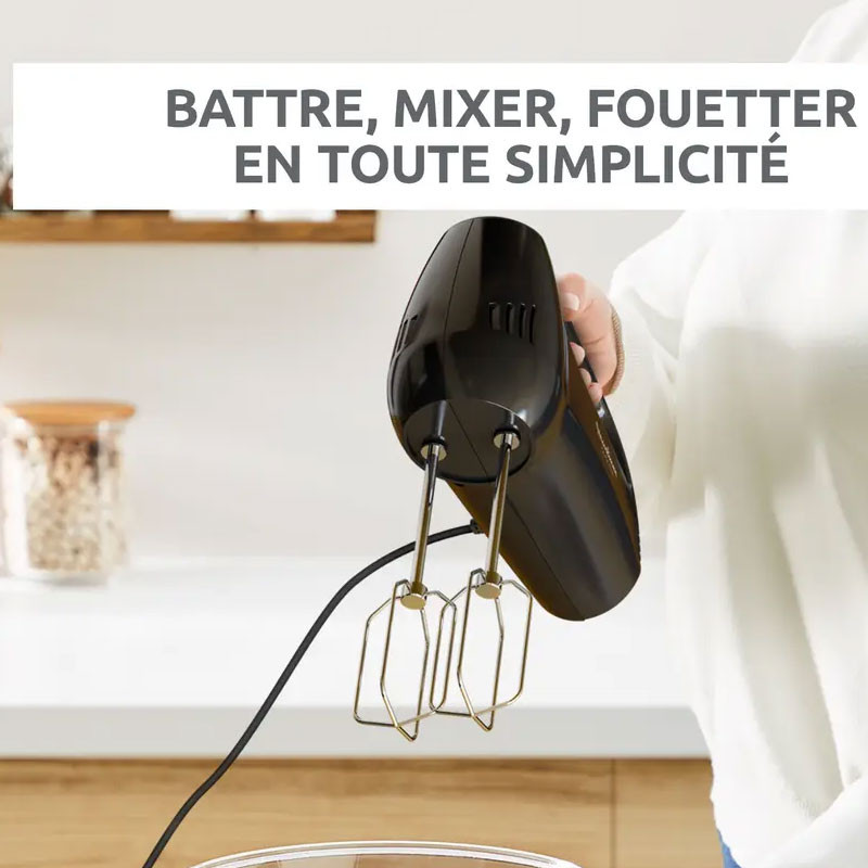 Batteur Electrique Moulinex Quick Mix HM3108B1 300W Noir en Tunisie