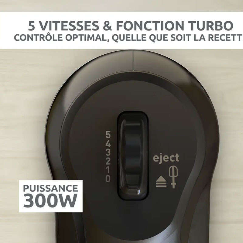 Batteur Electrique Moulinex Quick Mix HM3108B1 300W Noir en Tunisie