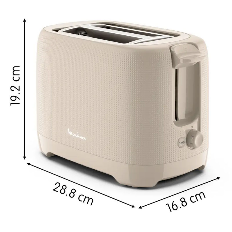 Grille Pain Moulinex Morning LT2M0B10 850W Gris Chaud en Tunisie