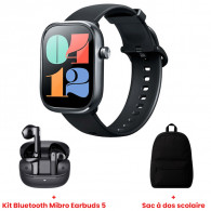 Pack Mibro Smartwatch C4 + Earbuds 5 Noir en Tunisie