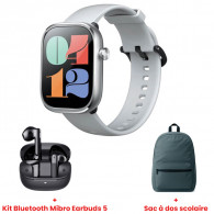 Pack Mibro Montre Connectée C4 + Earbuds 5 Silver en Tunisie