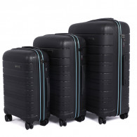 Set De 3 Valises Incassable Starbag Noir & Bleu Ciel en Tunisie