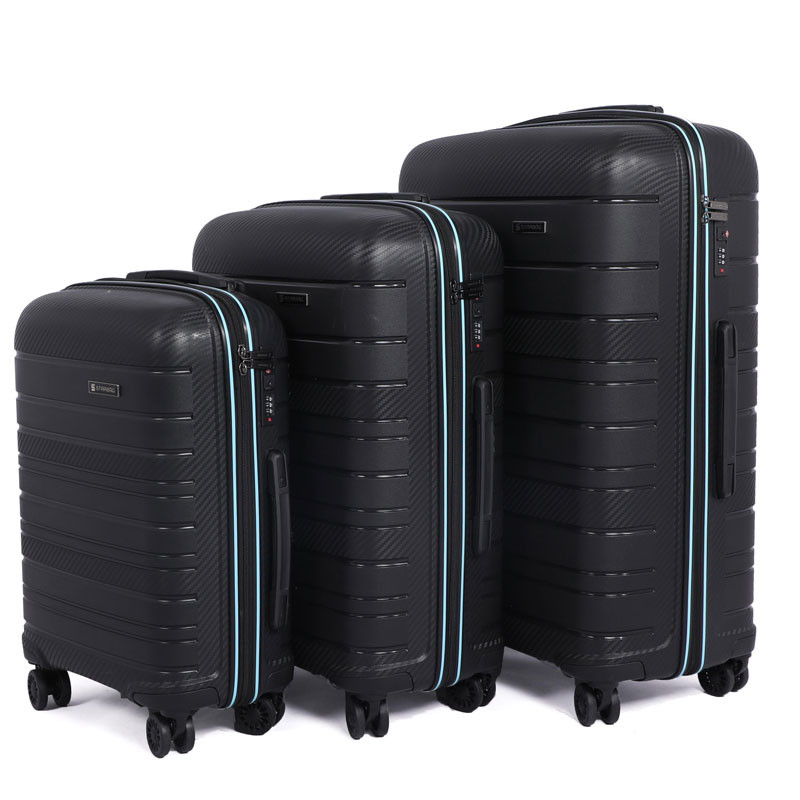 Set De 3 Valises Incassable Starbag Noir & Bleu Ciel en Tunisie