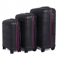 Set De 3 Valises Incassable Starbag Noir & Rose en Tunisie