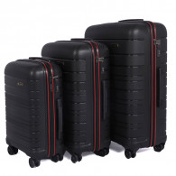 Set De 3 Valises Incassable Starbag Noir & Rouge en Tunisie