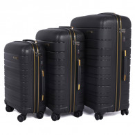 Set De 3 Valises Incassable Starbag Noir & Doré en Tunisie