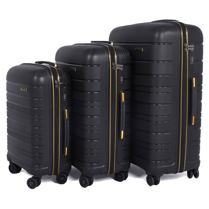 Set De 3 Valises Incassable Starbag Noir & Doré en Tunisie