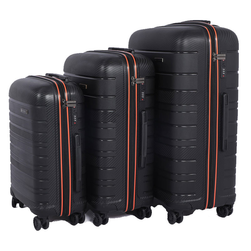 Set De 3 Valises Incassable Starbag Noir & Orange en Tunisie