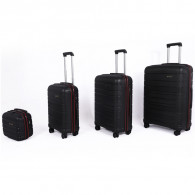 Set De 4 Valises Incassable Starbag Noir & Rouge en Tunisie