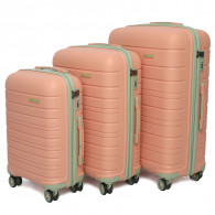 Set De 3 Valises Incassable Starbag Saumon & Vert en Tunisie