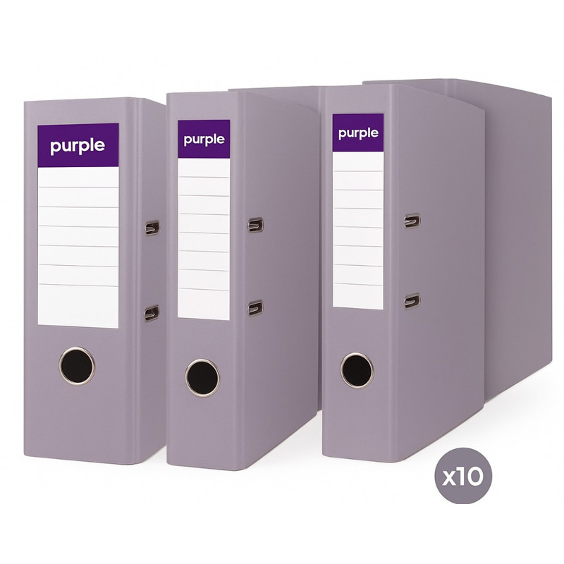 Pack de 10 Classeur à Levier Purple Essential Dos 75mm Gris En Tunisie